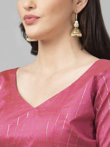 Embellished Semi-Stitched Lehenga Choli-Grey & Pink