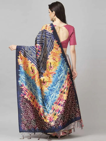 Semi-Stitched Lehenga Choli-Silver-Toned & Pink