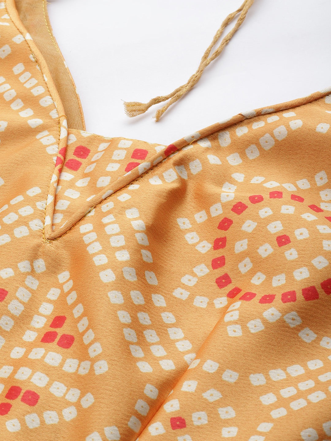 Floral Printed Yellow Semi-Stitched Lehenga with Unstitched Blouse - Satin & Raw Silk